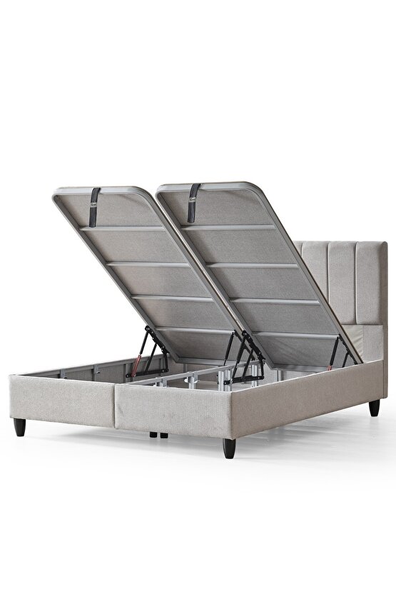 Manolya Çift Kişilik Full Ortopedik Antibakteriyel Yatak + Sandıklı Baza + Başlık 3 lü Set