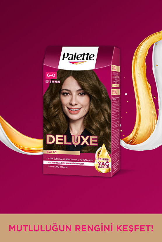 Deluxe 6-0 Koyu Kumral Zengin Yağ Bakımı Kit Saç Boyası Bakım Maskesi