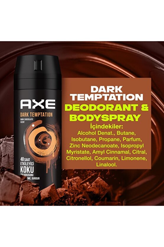 Erkek Deodorant Dark Temptation 150 mll 3lü Avantaj Paketi  8690637981494-003