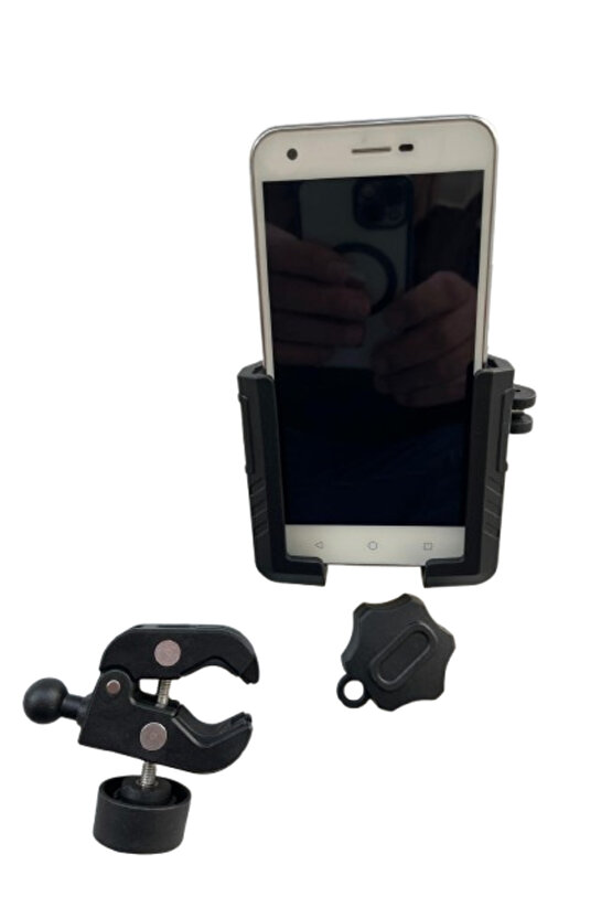 Motosiklet Scooter Atv Bisiklet Yandan Kilitlemeli Gidon Bağlantılı Telefon Tutucu A+++ Kaliteli