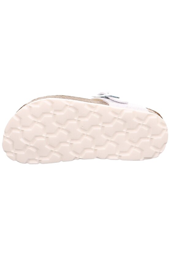 Fussbettpantoff Hakiki Mantar Taban Gümüş Kadın Parmak Arası Terlik