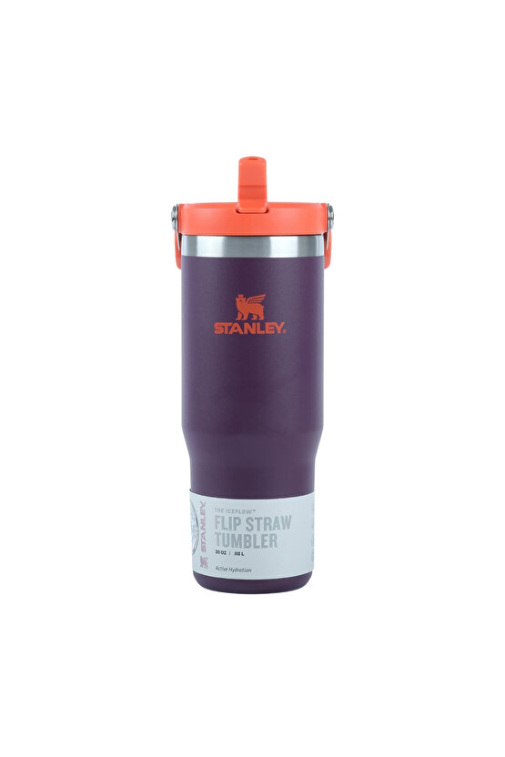 The IceFlow Flip Straw 0,89L  30Oz Unisex Mor Matara Suluk 10-09993-538