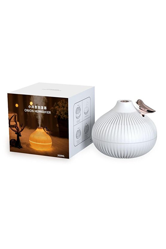 ODA HAVA NEMLENDİRİCİ HUMUDİFİER 3 MOD LED IŞIKLI BUHAR MAKİNESİ 300ML AROMA DİFİZÖR