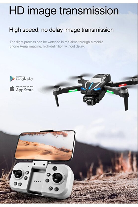 ÇİFT KAMERA VE BATARYALI DRONE UZAKTAN KUMANDALI APP DESTEKLİ QUADCOPTER TEK TUŞ İLE İNİŞ KALKIŞ