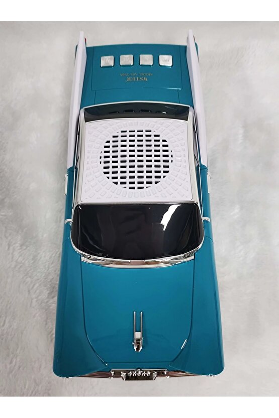 NOSTALJİK ARABA ŞEKLİNDE BLUETOOTH SPEAKER ŞARJLI LED IŞIKLI KABLOSUZ HOPARLÖR FM RADYO SD KART USB