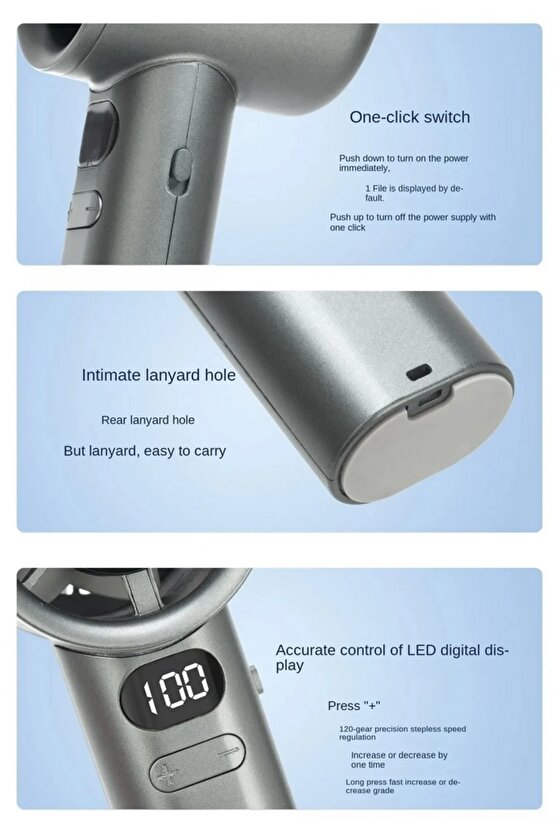 MİNİ KLİMA ŞARJLI VANTİLATÖR SERİNLETİCİ LED ŞARJ GÖSTERGELİ EL FANI Seyahat Kamp ve Yatak Odası