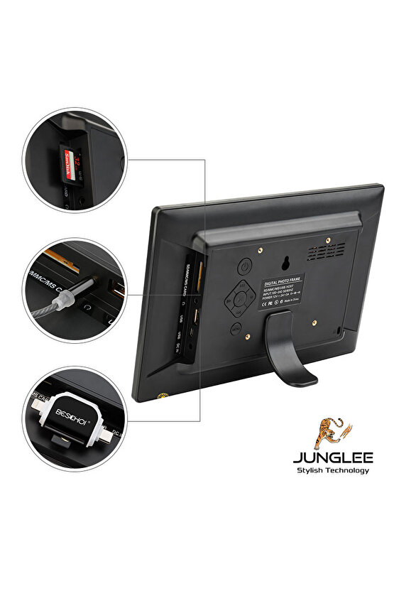 Dijital Fotoğraf Çerçevesi Otomatik Slayt Gösterisine Sahip 7 Inç Lcd Usb  Sd Mp3mp4 Çalar
