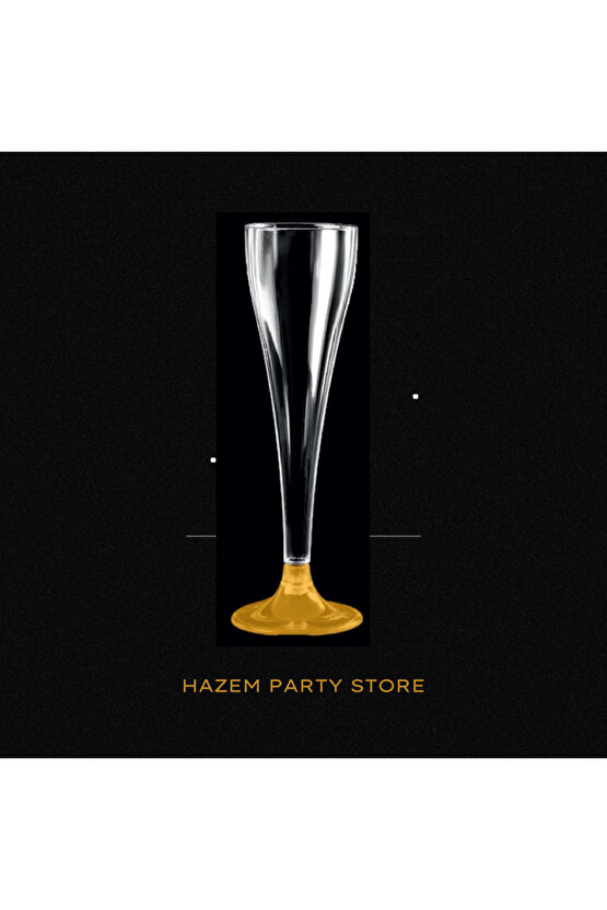 ŞAMPANYA KADEHİ 6LI MİKA SERT PLASTİK GOLD RENK