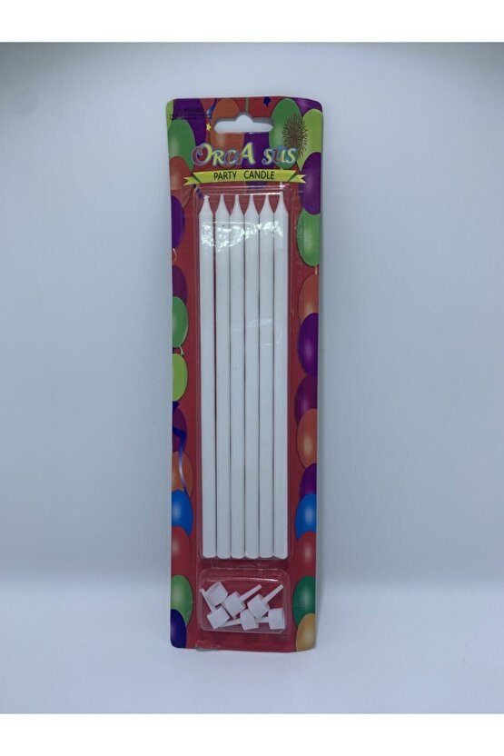 Pasta Mumu Beyaz Uzun 20cm 6lı