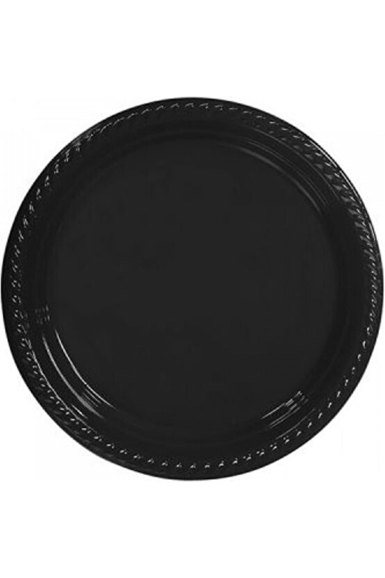 Siyah Plastik Yuvarlak Tabak