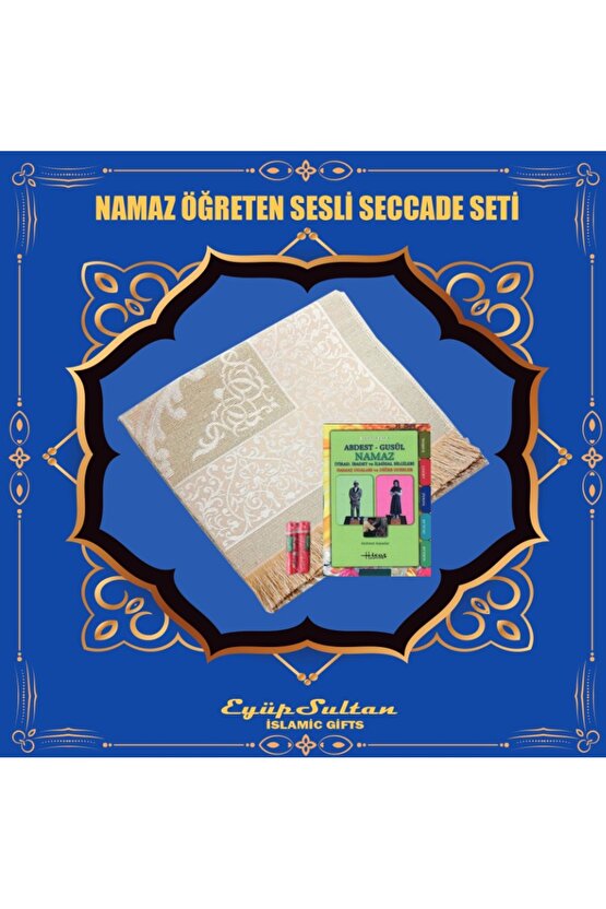 NAMAZ ÖĞRETEN SESLİ SECCADE (MAVİ NAMAZ ÖĞRETEN CİHAZ,NAMAZ HOCASI KİTABI VE PİL HEDİYE)