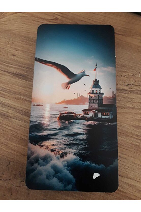 Mini Tavla Seyahat Tavla Cep Tavla 24x24 Özel Deri Kılıflı-KIZ KULESİ