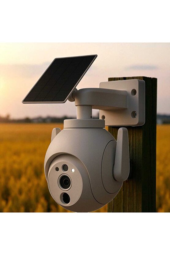 Güneşe Enerjili, Kaliteli Solar Dış Mekan Akıllı Kamera, Arıcı, Çiftçi, Çoban Kamerası, Full HD 3 MP