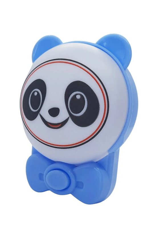Sevimli Panda Bebek Çocuk Odası Gece Lambası, Prize Tak Çalıştır Anahtarlı, 2 Watt Beyaz Işık Ledli