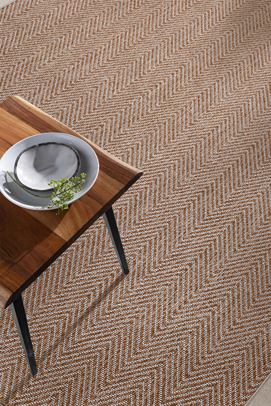 0408-Bej Kumaş Bordür Sisal Halı Kilim Hav Toz Vermez Kolay Temizlenen Hasır Kilim