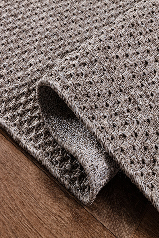 TM-01 Sisal Jut Hasır Model Tek Renk Dokuma Yıkanabilir Toz Vermez  Halı Vizon