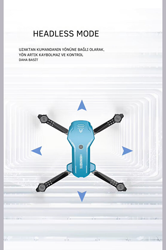 2.4G Uzaktan Kumandalı Wifi HD Kameralı Şarjlı Full Fonksiyon Katlanabilir Drone APP Kontrollü Dron