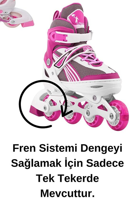 Pembe Işıklı Ayarlanabilir Silikon Teker Metal Gövde Alıştırma Pateni Profesyonel Çocuk-yetişkin