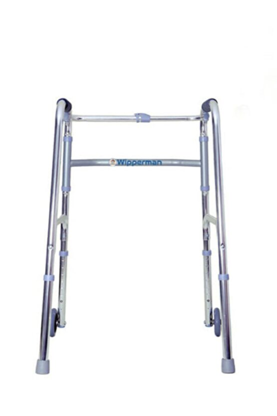 KAYMAYI ÖNLEYİCİ SİLİKON LASTİKLERİ OLAN İKİ TEKERLEKLİ WALKER YÜRÜTEÇ