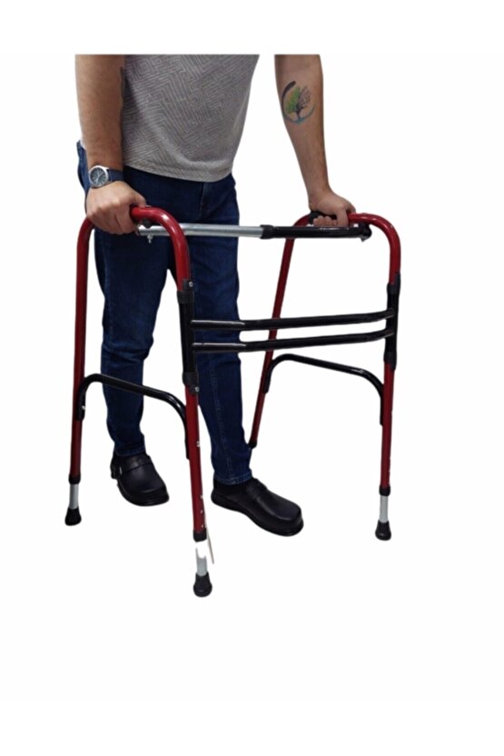 Medikal Hareketli Katlanabilir Alüminyum Kırmızı Wolker