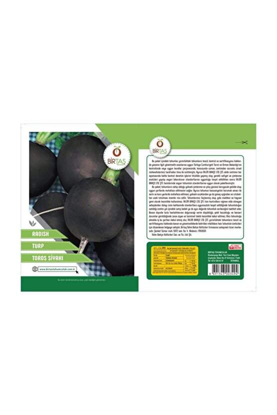 Birtaş Siyah Turp Tohumu