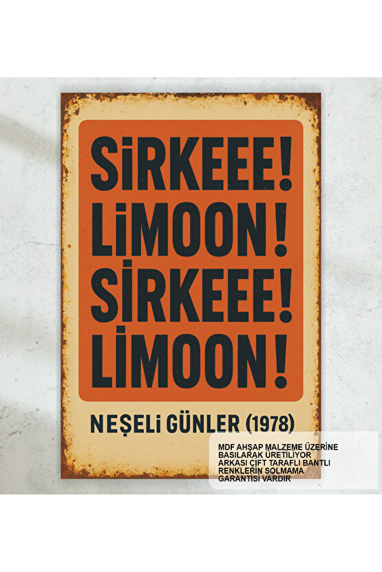 yeşilçam replik sahne adil naşit münir özkul turşu suyu duvar yazıları retro ahşap poster tablo