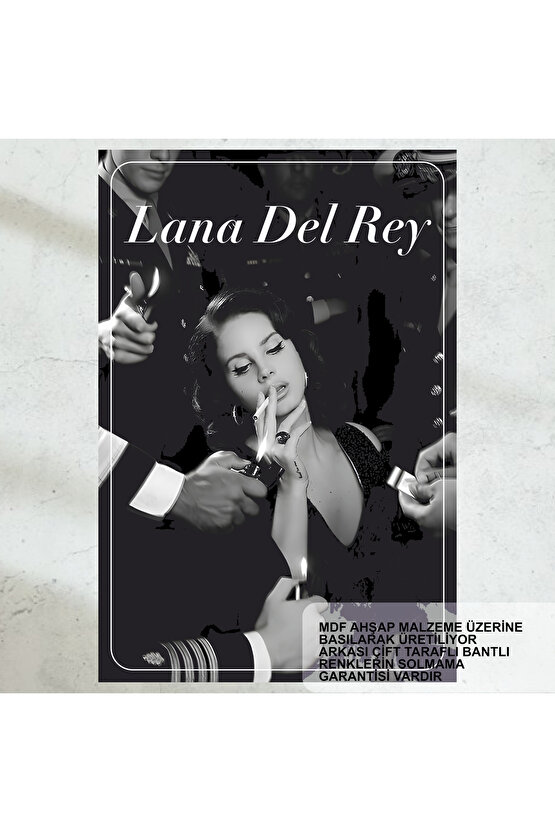 lana del rey meşhur sigara sahnesi müzik ev dekorasyon tablo retro ahşap poster
