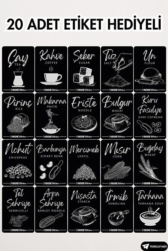 6lı 3200 ml Mega Boy Etiketli Dikdörtgen Erzak Bakliyat Saklama Kabı Seti Mikrodalga Difriz Uyumlu