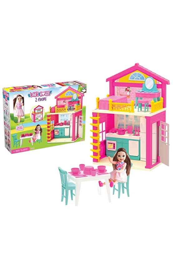 Lolanın 2 Katlı Evi - Ev Oyuncak - Lolanın 2 Katlı Ev Seti - Barbie Ev Seti