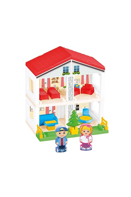 MOONLIGHT TR Oyuncak Eğitici 2 Katlı Ev Bloklar 42 Parça