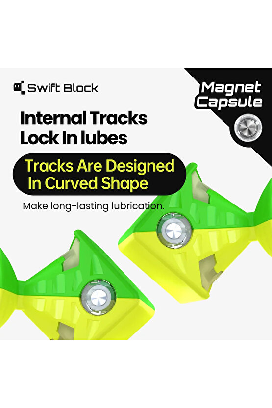 Profesyonel GAN Swift Block 355S Manyetik Küp - Swift Block 355S 3x3 Küp - Gan 3x3 Manyetik Küp
