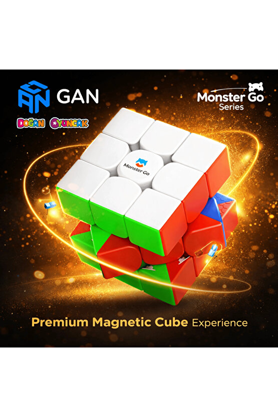 Profesyonel GAN Monster Go Manyetik 3x3 Küp - GAN 3x3 Zeka Küpü - Gan 3x3 Manyetik Küp