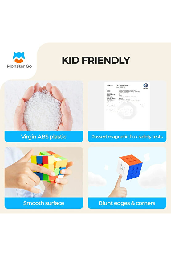 Profesyonel GAN Monster Go Manyetik 3x3 Küp - GAN 3x3 Zeka Küpü - Gan 3x3 Manyetik Küp