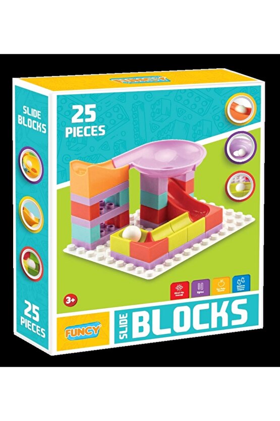 Creative Blok 25 Parça - Slide Blocks 25 Parça - Lego Oyuncakları - Yaratıcı Top Oyunu - Creative Le