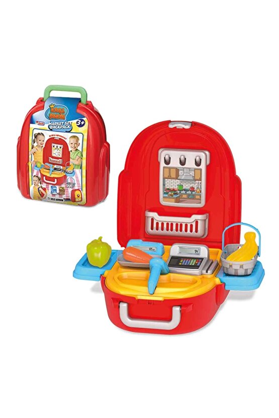 Kral Şakir Market Seti Sırt Çantası - Kasiyer Oyuncakları - Market Setleri - Evcilik Oyuncakları