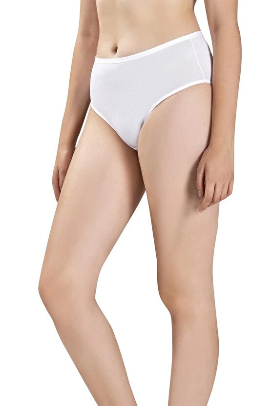 Kadın Pamuklu Likralı Yüksek Bel Külot 652- 12 Adet