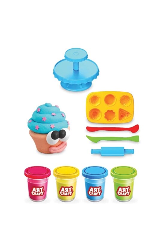 Kuaför ve Kap Kek Oyun Hamur Seti - Oyun Hamuru Seti - Hamur Setleri - Berber Hamur ve Yemek Hamur