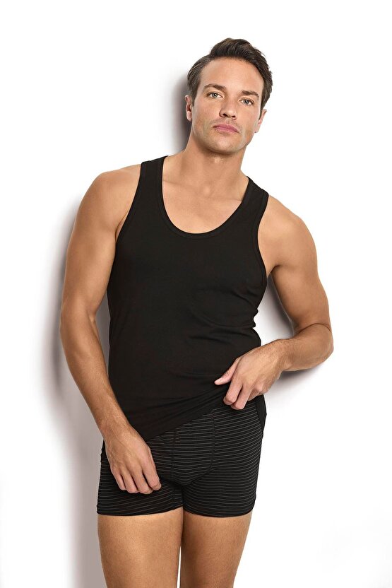 Erkek Siyah Rambo Atlet 3lü Paket-113