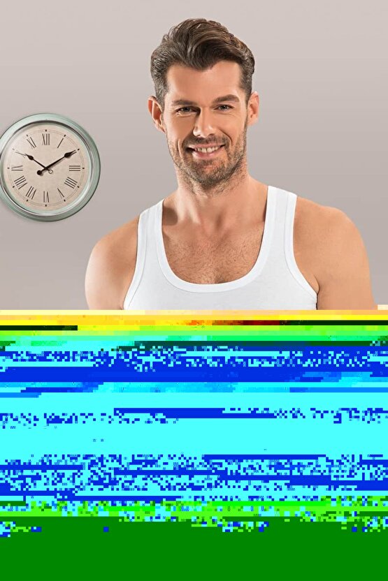 3lü Paket  101 Beyaz Erkek Askılı Atlet