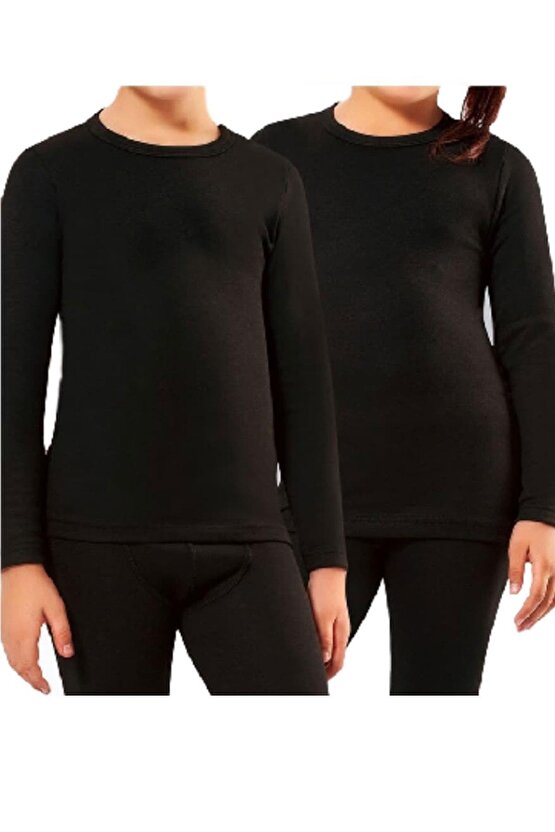 Erkek Çocuk Siyah Termal Içlik Atlet Termal Içlik Fanila