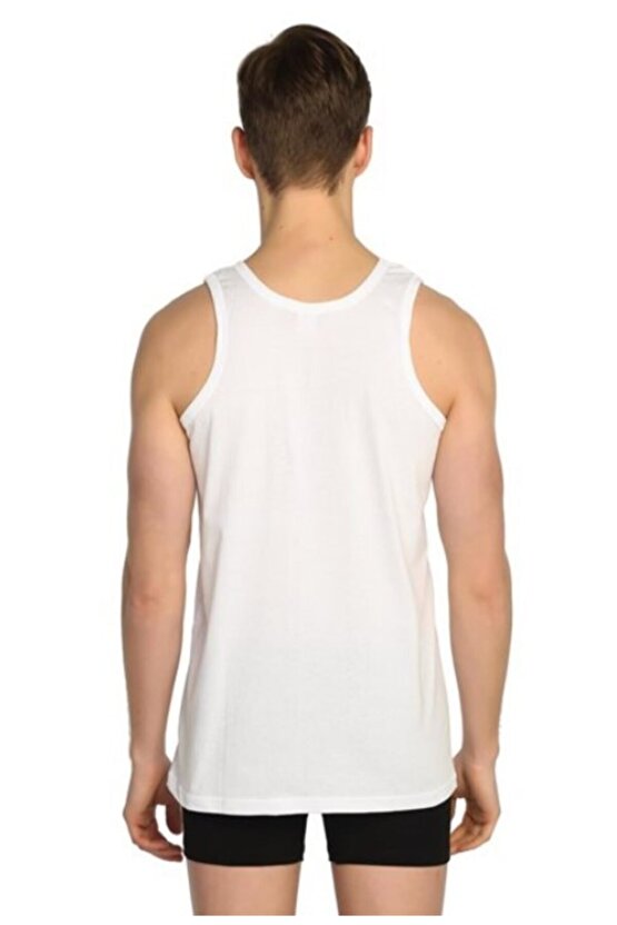 Erkek Beyaz 6lı Paket Atlet % 100 Pamuk 0101