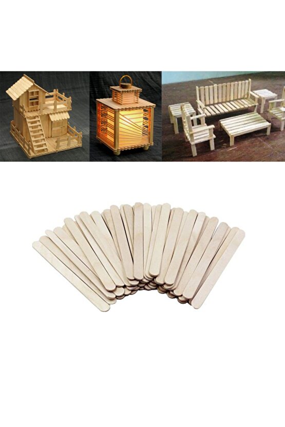 Projelik Abeslang Tahta Çubuk (100 Adet)