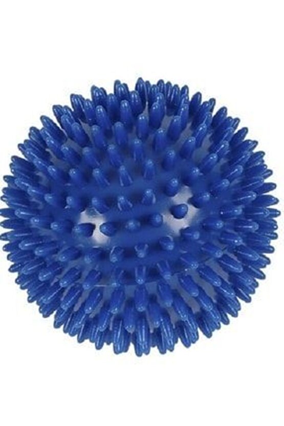 EL EGZERSİZMASAJ VE DUYU TOPU , YUMUŞAK DİKENLİ TOP MAVİ RENK 10 CM