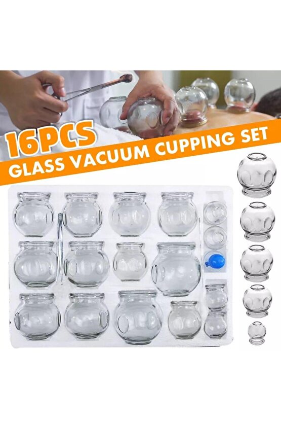 Cam Masaj Kupa Seti 16 Adet 4 Pcs 1