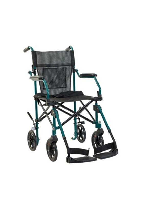 G505 Alüminyum Tekerlekli Transfer Sandalyesi Hasta Transfer Sandalyesi Minder Hediyeli