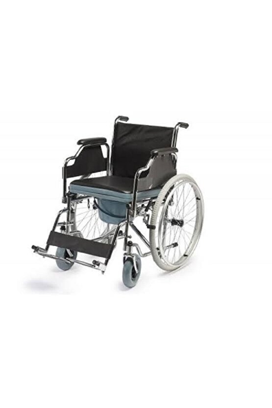 280 Tuvaletli Tekerlekli Sandalye 6 Tekerlekli