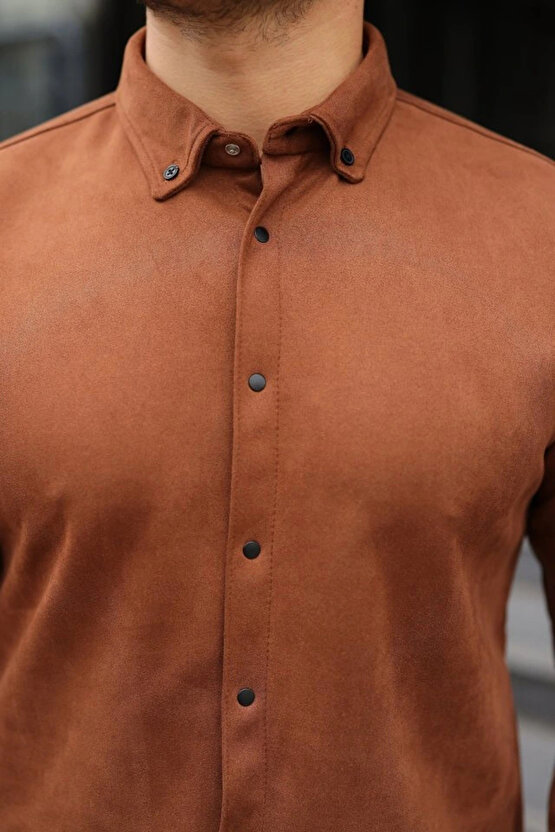Erkek Uzun Kollu Süet Gömlek