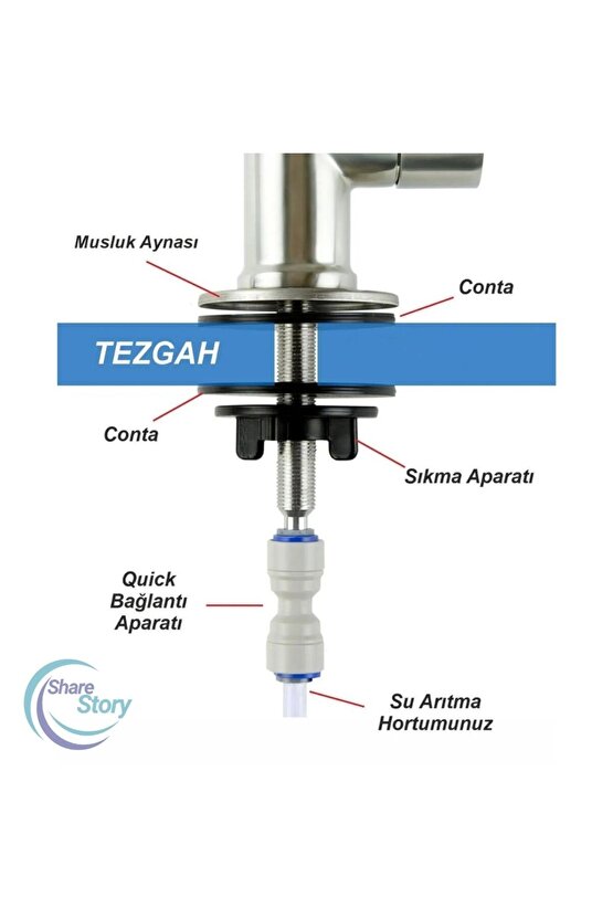 Su Arıtma Musluğu 304 Paslanmaz Çelik Lüks Musluk