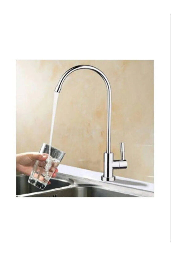 Süper Lüx Çelik Gövdeli Seramik Kaplama Su Arıtma Musluğu