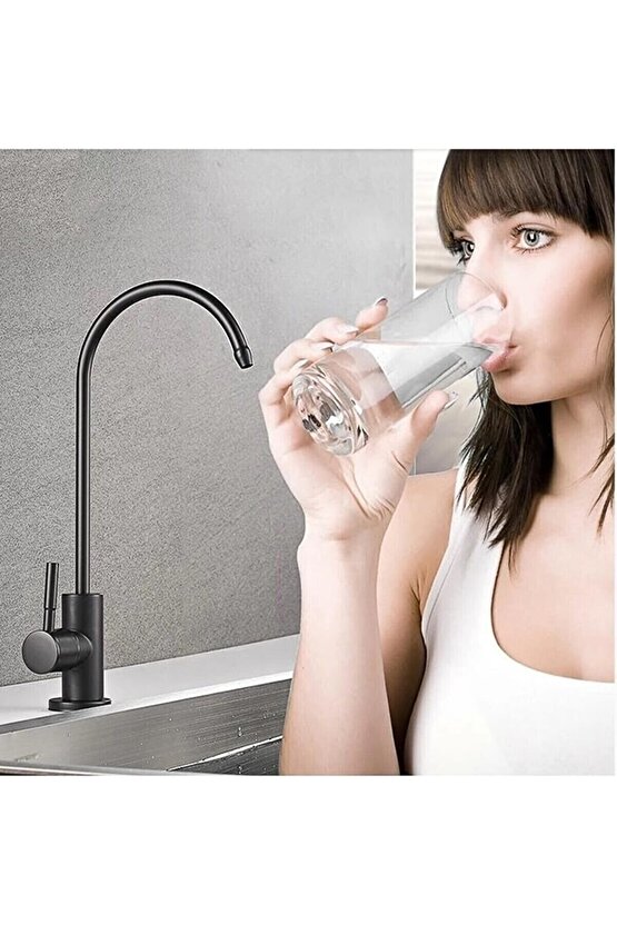 Siyah Çubuk Kol Mutfak Arıtma Musluğu